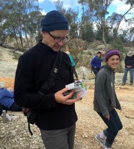 At Dunn's reef: a convenient guide was available for consultation on mosses  brought out by recent light rain.